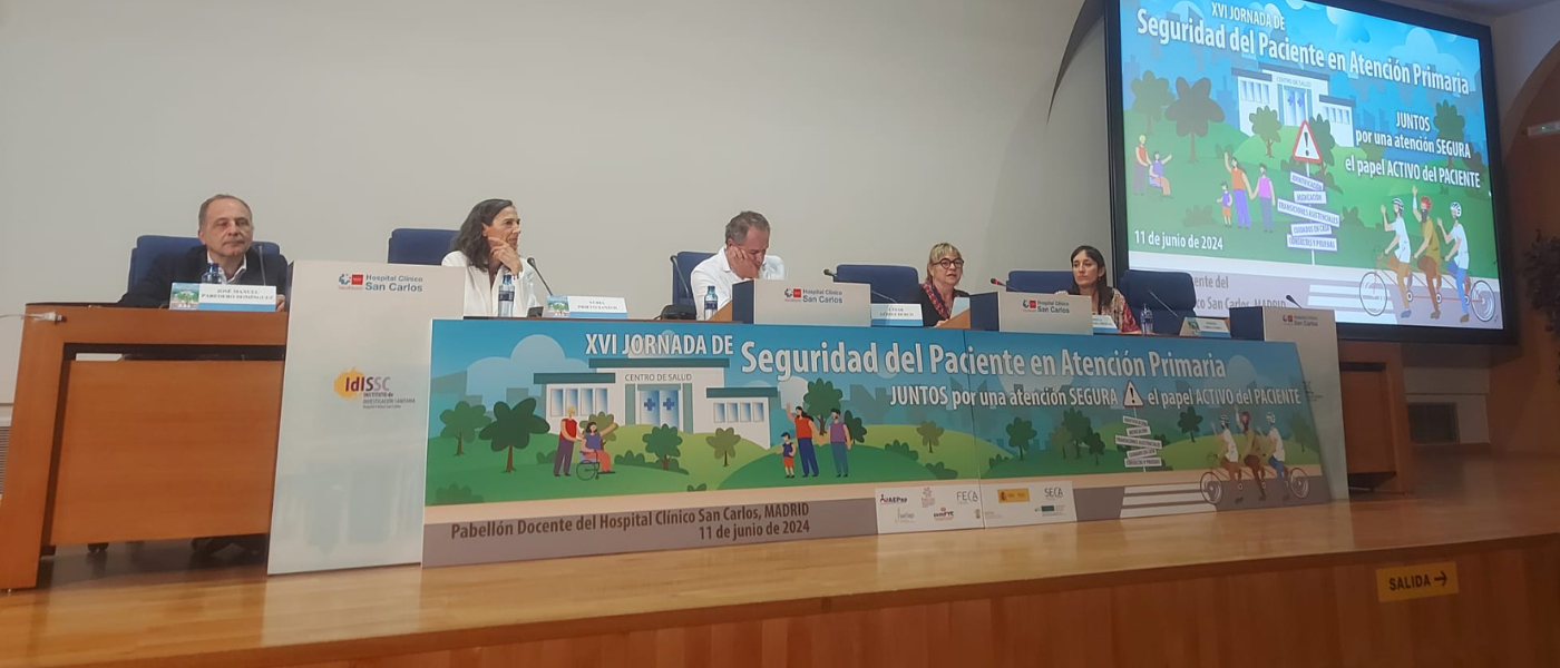 XVI Jornada de Seguridad del Paciente en Atención Primaria: El paciente como centro y el papel activo en su seguridad